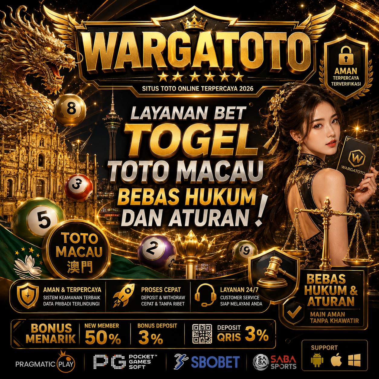 WARGATOTO Layanan Bet Togel Toto Macau Bebas Hukum Dan Aturan !
