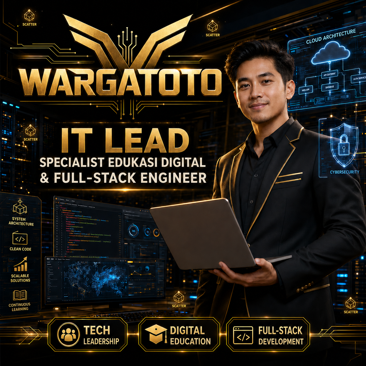 WARGATOTO IT Lead, Specialist Edukasi Digital, & Full-Stack Engineer